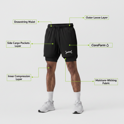 CoreForm 2-in-1 Training Shorts - Feature Breakdown
