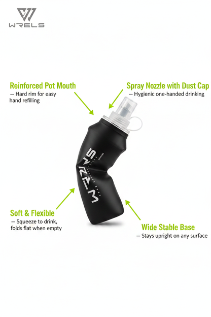 CoreForm Soft Water Bottle - feature breakdown flexible body