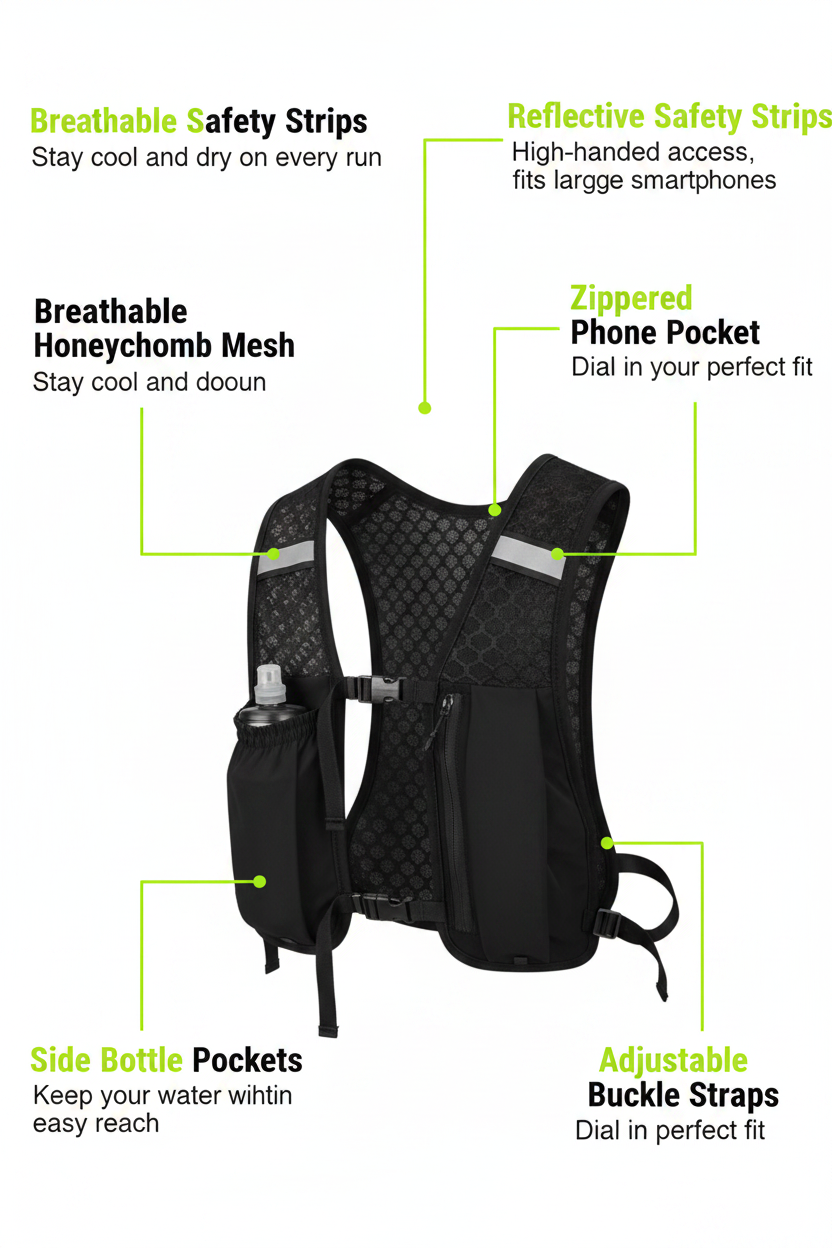 CoreForm Running Hydration Vest - Feature Breakdown