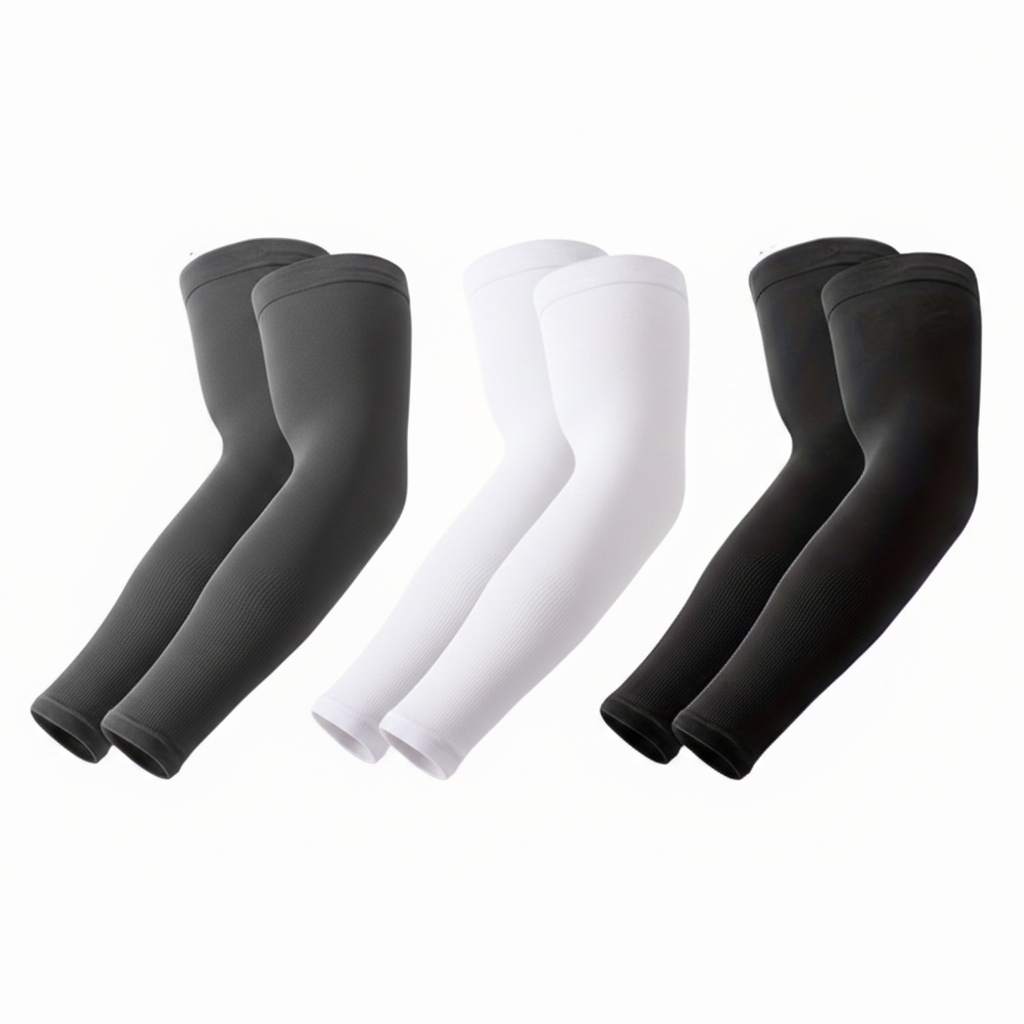 CoreForm Compression Arm Sleeves - 3 Colour Flat Lay