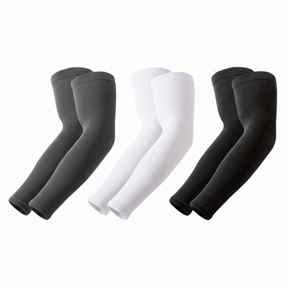 CoreForm Compression Arm Sleeves - 3 Colour Flat Lay