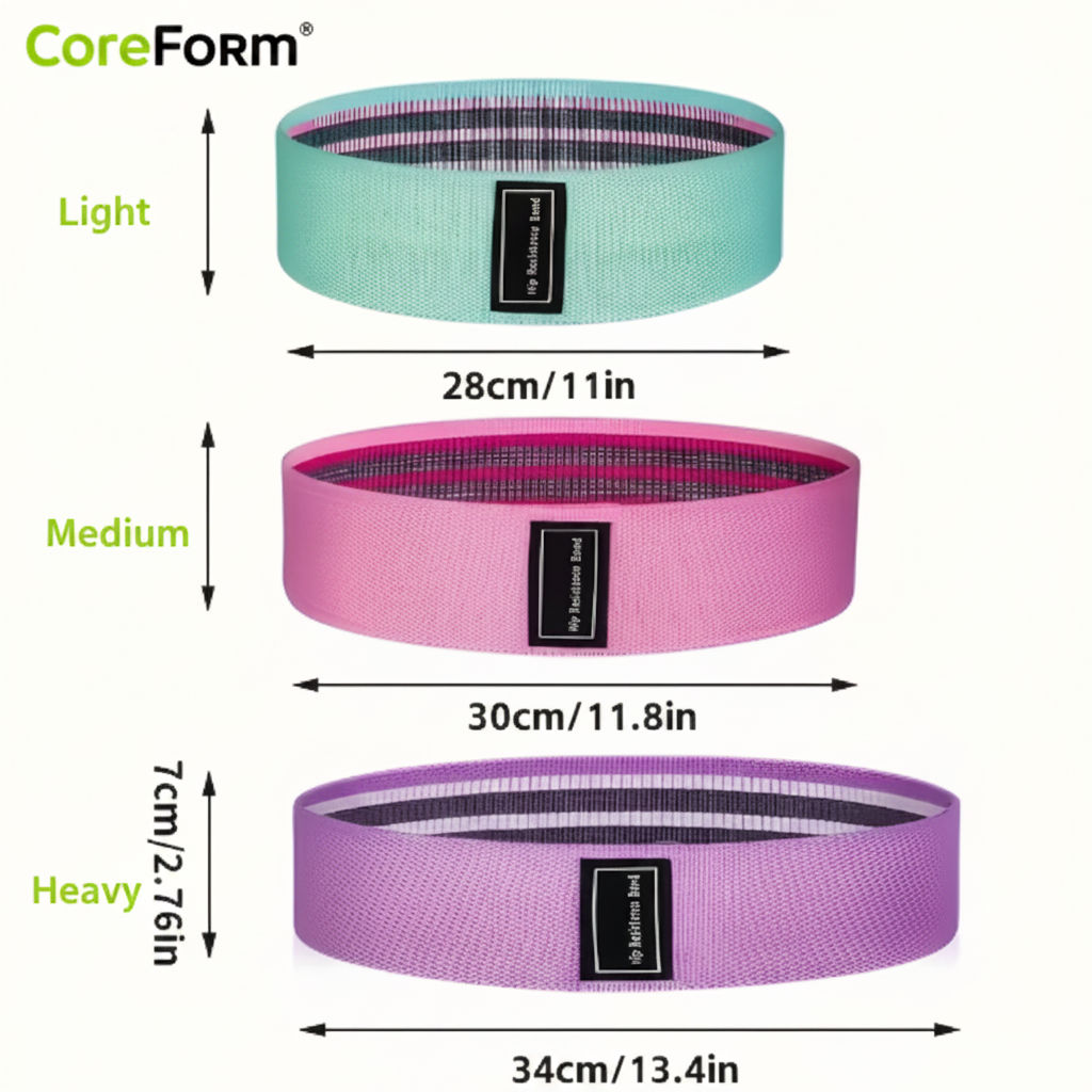 CoreForm Resistance Bands - Size Chart